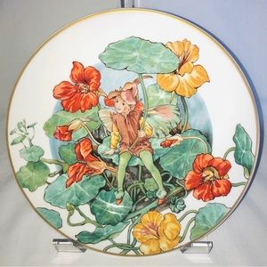 Fairies of the Fields Flowers Plate Heinrich Porcelain Germany Nasturtium Fairy
